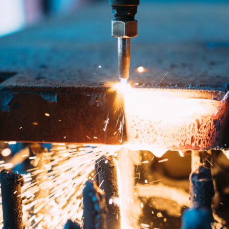 High precision CNC gas cutting metal sheet in metal industry factory